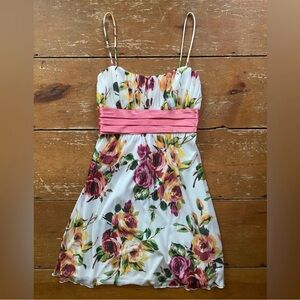 City Triangles Floral Cocktail Party Dress, Skater Style, Size M